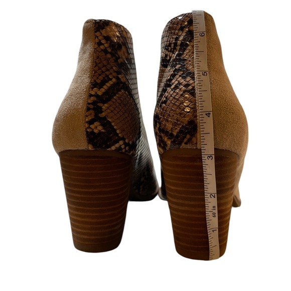 COCONUTS BY MATISSE Hunny Half & Half Sueded/Snakeskin Print Ankle Booties SZ 8 - Picture 9 of 13